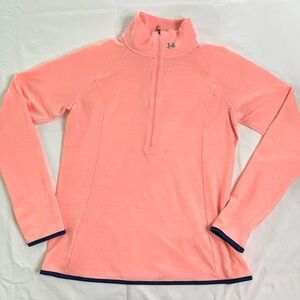 Under Armour Long Sleeve Half Zip Workout Top Size MD